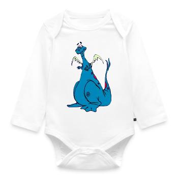 Cocki the Dragon - Organic Longsleeve Baby Bodysuit - white - Front