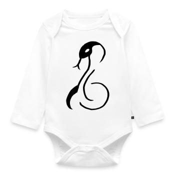 Cobra - Organic Longsleeve Baby Bodysuit - white - Front
