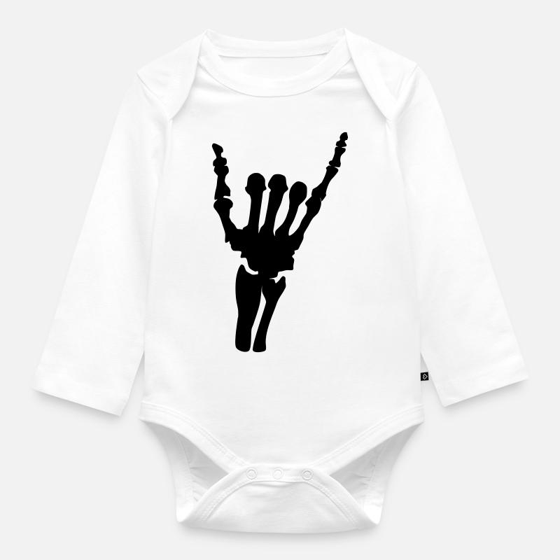 hang_loose_vec_1 de - Baby Bio-Langarm-Body - Weiß