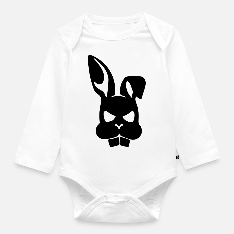Bad rabbit - Organic Longsleeve Baby Bodysuit - white