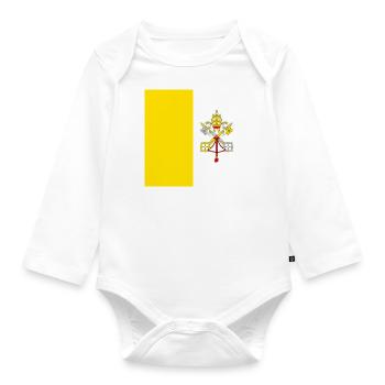 Vatican - Organic Longsleeve Baby Bodysuit - white - Front