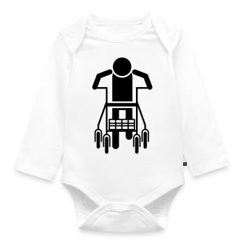 Rollator - Baby Bio-Langarm-Body - Weiß - Vorne
