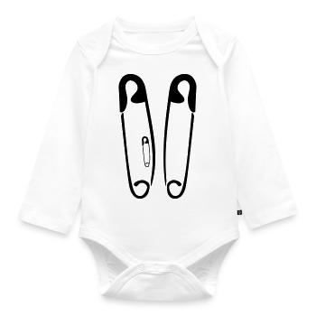 Baby Inside - Organic Longsleeve Baby Bodysuit - white - Front