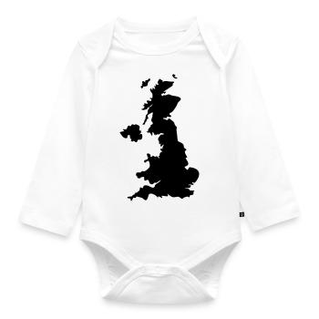 United Kingdom - Body Bébé bio manches longues - blanc - Devant