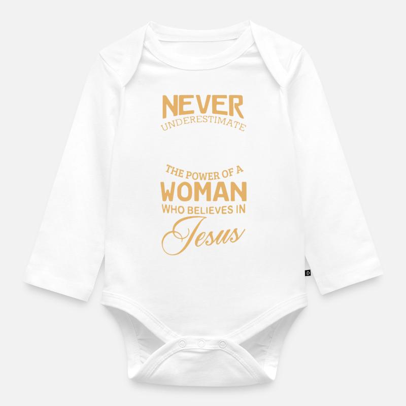 Jésus - Body Bébé bio manches longues - blanc