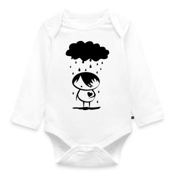 Emo - Organic Longsleeve Baby Bodysuit - white - Front