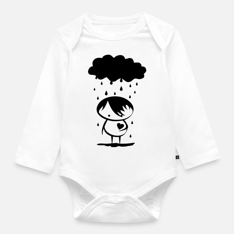 Emo - Body Bébé bio manches longues - blanc