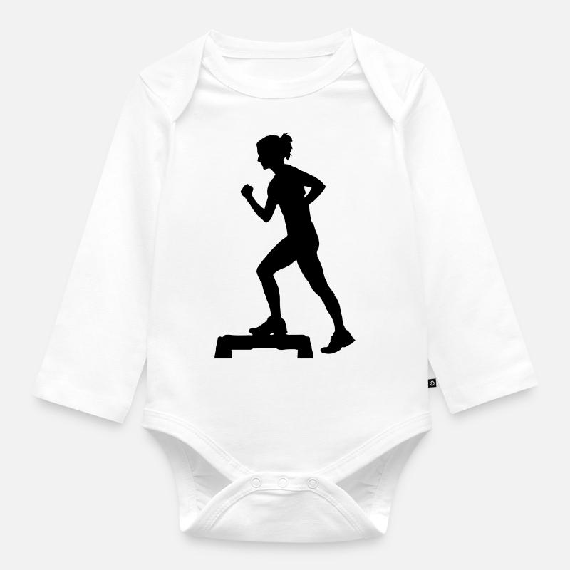 Aerobic - Baby Bio-Langarm-Body - Weiß
