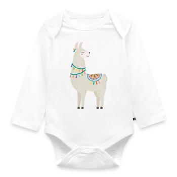my lama - Organic Longsleeve Baby Bodysuit - white - Front