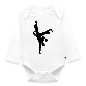 Capoeira regionale Silhouette - Baby Bio-Langarm-Body - Weiß - Vorne