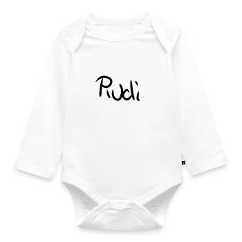 Rudi - Body Bébé bio manches longues - blanc - Devant