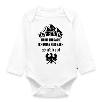 Südtirol - Baby Bio-Langarm-Body - Weiß - Vorne