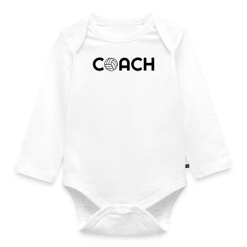 Volleyball - Volley Ball - Volley-Ball - Sport - Organic Longsleeve Baby Bodysuit - white - Front