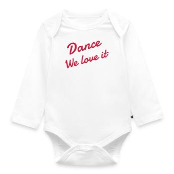 Tanz Musik Tänzer Ballett Oper - Baby Bio-Langarm-Body - Weiß - Vorne