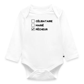 Fischerei Fischer Sport Sportler Spieler - Baby Bio-Langarm-Body - Weiß - Vorne