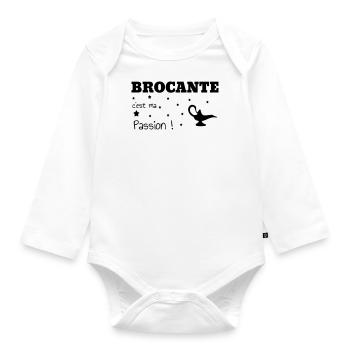 Flohmarkt / Trödler / Antiquar / Antike - Baby Bio-Langarm-Body - Weiß - Vorne
