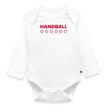Handball Handballer Handballeur Sport Winner - Organic Longsleeve Baby Bodysuit - white - Front