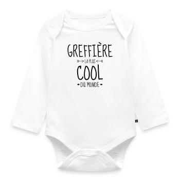 Urkundsbeamte / Clerk / Registrierung / Gericht - Baby Bio-Langarm-Body - Weiß - Vorne