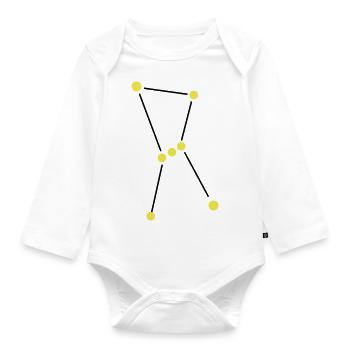 Star constellation Orion - Organic Longsleeve Baby Bodysuit - white - Front