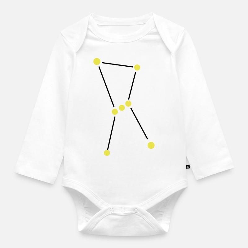 Sternbild Orion - Baby Bio-Langarm-Body - Weiß