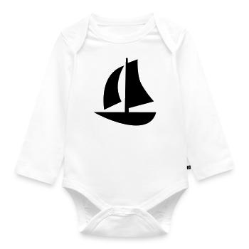 Segeln - Baby Bio-Langarm-Body - Weiß - Vorne