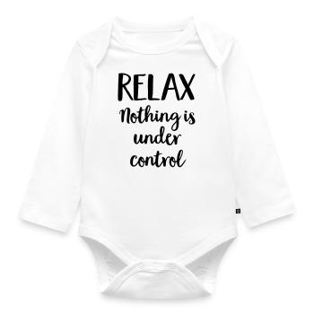 relax - Organic Longsleeve Baby Bodysuit - white - Front