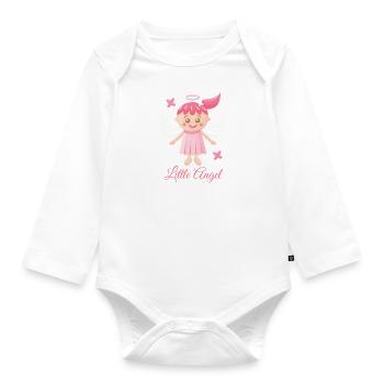Little Angel - Baby Bio-Langarm-Body - Weiß - Vorne