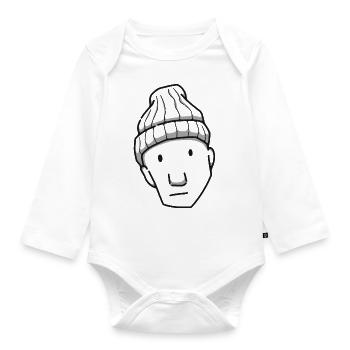 Komischer Typ - Baby Bio-Langarm-Body - Weiß - Vorne