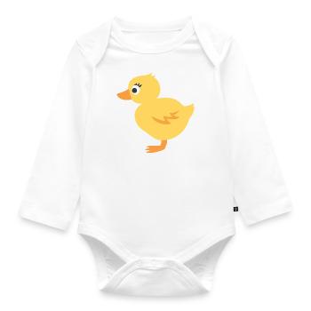 chick - Organic Longsleeve Baby Bodysuit - white - Front