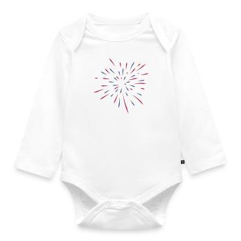 Feu d'artifice - Body Bébé bio manches longues - blanc - Devant