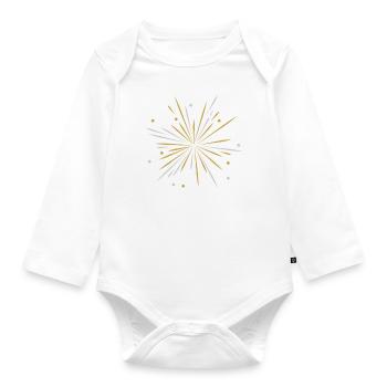 Fireworks - Organic Longsleeve Baby Bodysuit - white - Front