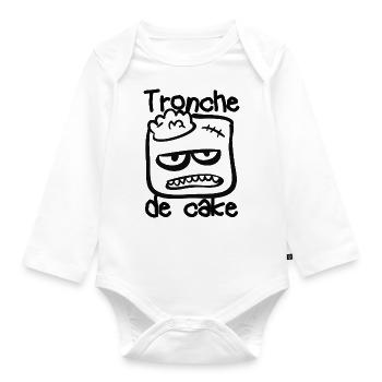 Tronche de cake - Body Bébé bio manches longues - blanc - Devant