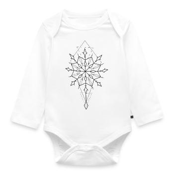 Pattern Symbol Geometry - Organic Longsleeve Baby Bodysuit - white - Front