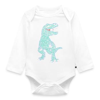 Wild Dinosaur Tyrannosaurus Dinosaurdinosaur - Organic Longsleeve Baby Bodysuit - white - Front