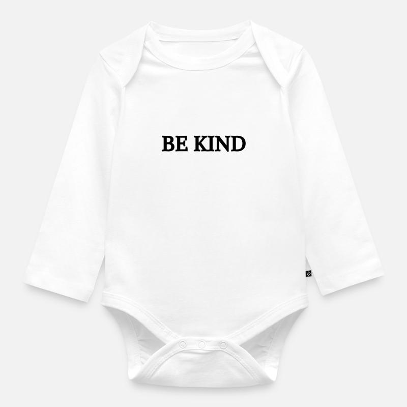 BE KIND - Baby Bio-Langarm-Body - Weiß