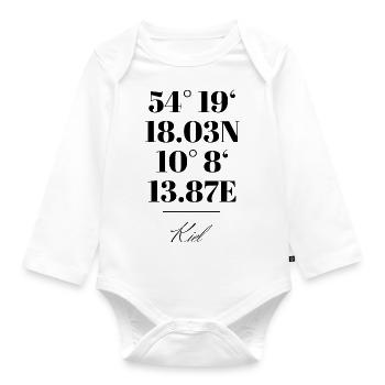 Keel - Organic Longsleeve Baby Bodysuit - white - Front