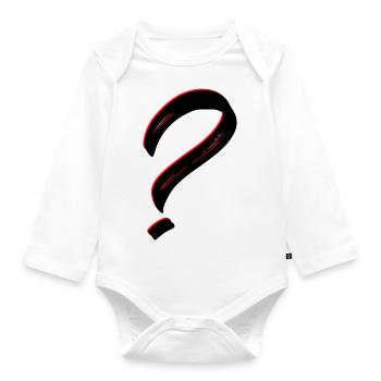 Question mark - Organic Longsleeve Baby Bodysuit - white - Front