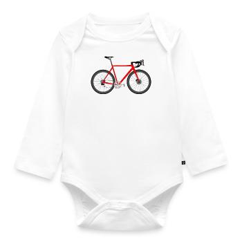 Samsi-Shirts vélo de route rouge - Body Bébé bio manches longues - blanc - Devant