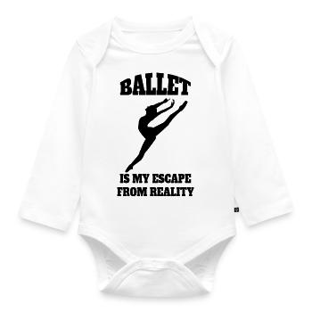 Ballet Dancer Gift Ballerina Dance Class Dance - Organic Longsleeve Baby Bodysuit - white - Front