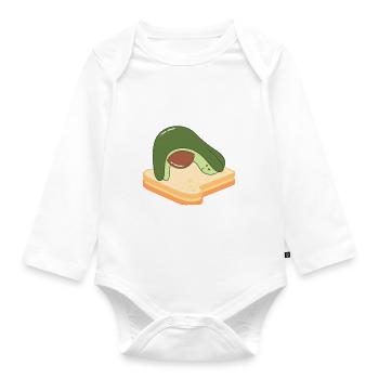 Avocado Toast - Baby Bio-Langarm-Body - Weiß - Vorne