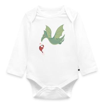 ZAZdesign® Dino Pteranodon Pteranodon Pteranor - Body Bébé bio manches longues - blanc - Devant