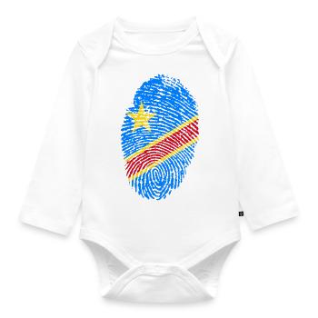 Kongo - Baby Bio-Langarm-Body - Weiß - Vorne
