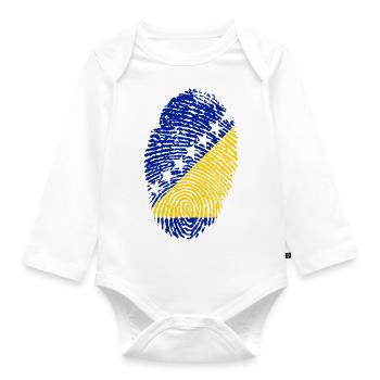 Bosnien und Herzegowina - Baby Bio-Langarm-Body - Weiß - Vorne