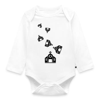 Kirche glaube - Baby Bio-Langarm-Body - Weiß - Vorne