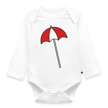 Parasol Summer Travel - Organic Longsleeve Baby Bodysuit - white - Front