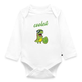 Dinosaurier Dino Jungs Coolster Großer Bruder 2023 - Baby Bio-Langarm-Body - Weiß - Vorne