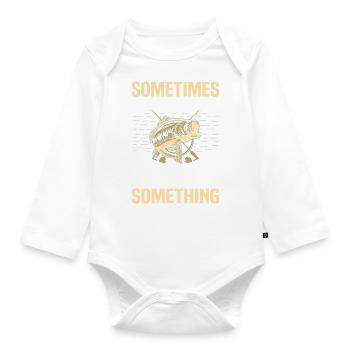 A Fish Or A Buzz Funny Fishing Trout Bass Fishing - Organic Longsleeve Baby Bodysuit - white - Front