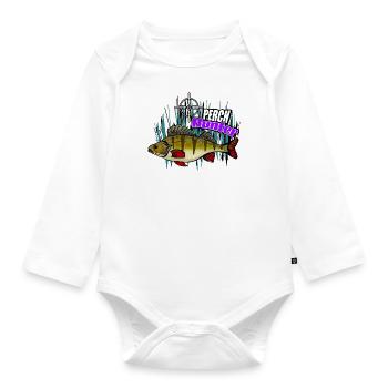 Perch hunter - Organic Longsleeve Baby Bodysuit - white - Front