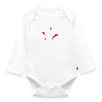 Mein erstes Metal Shirt Baby Kinder Geschenkidee - Baby Bio-Langarm-Body - Weiß - Vorne