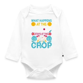 Funny Scrapbooking Hand Crafting - Organic Longsleeve Baby Bodysuit - white - Front